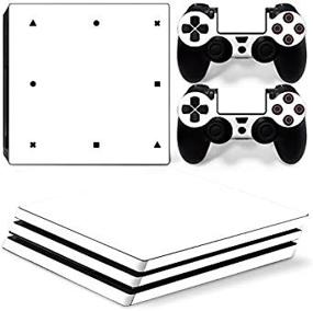 img 2 attached to 🎮 Premium White Vinyl Decal Protective Skin Cover for PS4 Pro Console & Controller - Gam3Gear