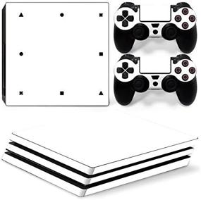 img 1 attached to 🎮 Premium White Vinyl Decal Protective Skin Cover for PS4 Pro Console & Controller - Gam3Gear