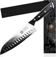 нож santoku kessaku damascus 67 слоев. логотип