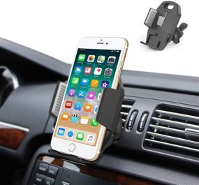 img 4 attached to 📱 360° Rotation Upgrade Car Vent Phone Holder - ilikable Air Vent Mount Cradle Compatible with iPhone Samsung Galaxy Huawei LG Nokia GPS and More