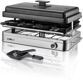 img 4 attached to 🔥 ANWALE Smokeless Indoor Electric Grill: Griddle, Raclette Table, Korean BBQ - All-In-One 1500W Grill, FDA & ETL Listed with Warm Insulated Layer