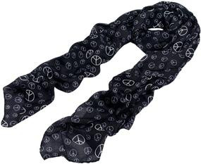 img 1 attached to Premium Trendy Peace Scarf White