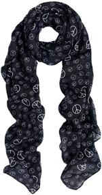 img 2 attached to Premium Trendy Peace Scarf White