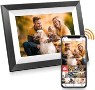 улучшенная цифровая фоторамка wifi marvue frameo 10.1 дюйма: сенсорный экран, hd 1080p, 16 гб памяти, автоматическое вращение, регулировка яркости, ios и android приложение логотип