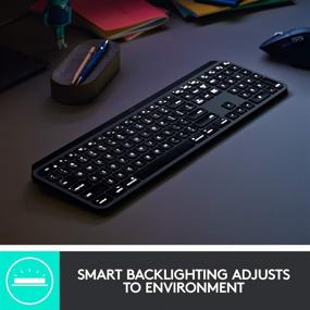 img 1 attached to 💡 Enhanced Illuminated Wireless Keyboard for Mac - Logitech MX Keys - Bluetooth/USB