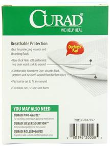 img 2 attached to 🩹 Curad Non-Stick Pads: 3x4 Inches, 10 Count - Efficient Wound Care Solution