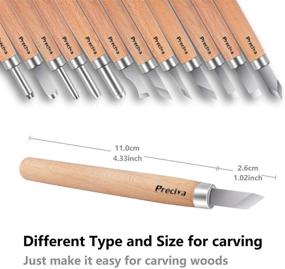 img 3 attached to 🔪 High-Quality Wood Carving Tools: Preciva 12-Piece SK2 Carbon Steel Sculpting Knife Kit for Handmade Wax DIY, Perfect for Beginners & Cutting Enthusiasts