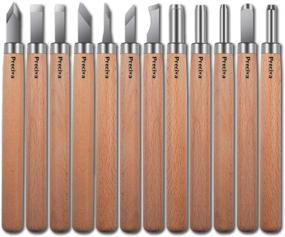 img 4 attached to 🔪 High-Quality Wood Carving Tools: Preciva 12-Piece SK2 Carbon Steel Sculpting Knife Kit for Handmade Wax DIY, Perfect for Beginners & Cutting Enthusiasts