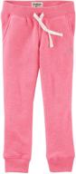 👖 find the perfect oshkosh bgosh toddler fleece jogger girls' clothing in pants & capris today! logo