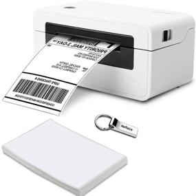 img 4 attached to 🖨️ NefLaca Bluetooth Thermal Label Printer - High Speed 4x6 USB Shipping Label Maker for Windows, iPad, iPhone & Android Smart Phones (White-Bluetooth)
