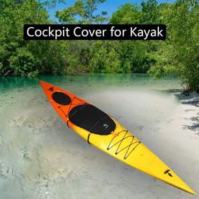 img 1 attached to 🚣 DXR Sports Waterproof Kayak Cockpit Cover - Durable Double Stitching, Adjustable Protector, UV50 Blocking, Kayak Accessories