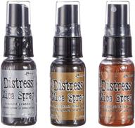 🎨 tim holtz distress mica spray set - ranger, 3-piece, 1 ounce logo