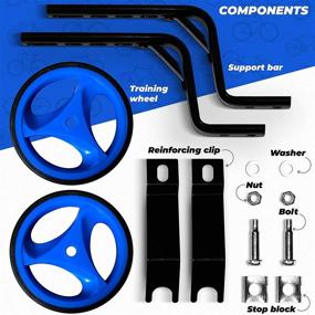 img 3 attached to μCycle Training Wheels - Steel Reinforced Support Stabilizer Wheels for Kids Bikes, Ideal for 12-20 Inch Children Bicycle for Girls or Boys