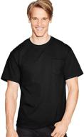 👕 hanes tagless comfortsoft pocket t-shirt for men - premium men's clothing in t-shirts & tanks logo