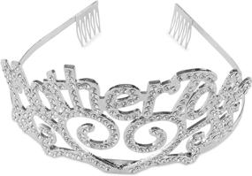 img 2 attached to 👑 Stunning Metal Mother-To-Be Silver Tiara Hearts Crown: Sparkling Rhinestone Baby Shower Accessory