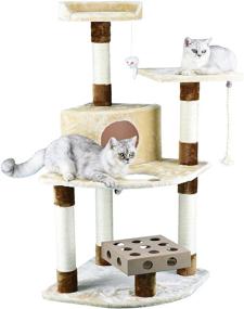 img 2 attached to Enhance Your Cat's Playtime with the Go Pet Club IQ Busy Box Cat Tree