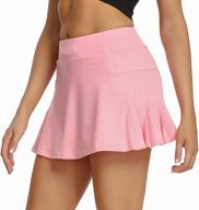 🎾 women's tennis skort with pockets: athletic pleated skirt for workout, running, golf - y2k mini skirt option logo