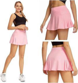 img 2 attached to 🎾 Women's Tennis Skort with Pockets: Athletic Pleated Skirt for Workout, Running, Golf - Y2K Mini Skirt Option