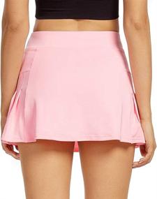 img 3 attached to 🎾 Women's Tennis Skort with Pockets: Athletic Pleated Skirt for Workout, Running, Golf - Y2K Mini Skirt Option