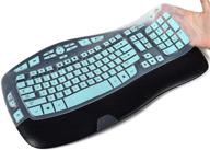 🔍 ultra thin keyboard skin for logitech mk550 wireless wave k350 keyboard, mint - compatible with mk570, k350 keyboard accessories and protector cover logo