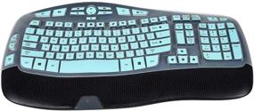 img 3 attached to 🔍 Ultra Thin Keyboard Skin for Logitech MK550 Wireless Wave K350 Keyboard, Mint - Compatible with MK570, K350 Keyboard Accessories and Protector Cover