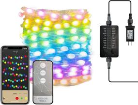 img 4 attached to 🌈 Vanthylit RGB String Lights: 100LED Fairy Lights, 18 Modes Colors Changing - Outdoor Timer with Remote, Waterproof Plug-in Decor for Wedding, Patio, Garden, Christmas