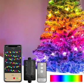 img 2 attached to 🌈 Vanthylit RGB String Lights: 100LED Fairy Lights, 18 Modes Colors Changing - Outdoor Timer with Remote, Waterproof Plug-in Decor for Wedding, Patio, Garden, Christmas