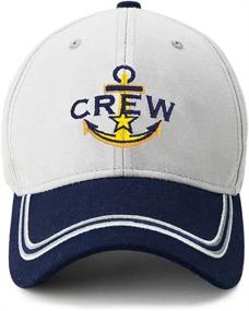 img 4 attached to 🧢 Matching Skipper Boating Baseball Caps for Captain and First Mate, Nautical Marine Sailor Navy Hats for a Classic Look