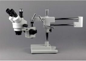 img 2 attached to 🔬 AmScope SM-4TP Trinocular Stereo Zoom Microscope - Professional Grade with Simultaneous Focus Control, WH10x Eyepieces, 7X-45X Magnification, 0.7X-4.5X Zoom Objective, Ambient Lighting, Double-Arm Boom Stand