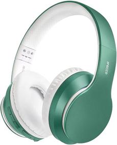 img 4 attached to 🎧 IFECCO Bluetooth Headphones Over Ear - Jade Green Wireless Headset with Mic, Foldable & Lightweight