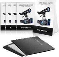 parapace 250 sheets/5 booklets photo lens cleaning tissue paper & 3 pcs microfiber cleaning cloth - ideal for camera lenses, microscopes, computer screens, magnifiers, and glasses logo