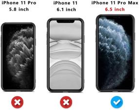 img 3 attached to Обзор чехла для iPhone 11 Pro Max Zttopo: 2-в-1 чехол на молнии с карманами для карт и отделением для денег из натуральной кожи и магнитом, в комплекте защитная пленка для экрана.