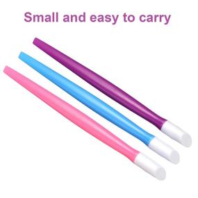 img 2 attached to 💅 Multicolored Nail Art Tool with Rubber Tipped Nail Cleaner and Plastic Handle - Perfect Gift for Men and Women on Christmas and Valentine's Day