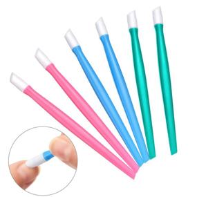 img 1 attached to 💅 Multicolored Nail Art Tool with Rubber Tipped Nail Cleaner and Plastic Handle - Perfect Gift for Men and Women on Christmas and Valentine's Day