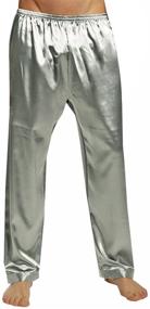 img 4 attached to SILK MODA Pajama Lounge Silver Men's Clothing