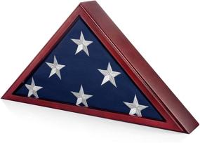 img 4 attached to Mahogany SmartChoice Flag Case for American Veteran Burial Flag - 5x9 Feet