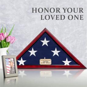 img 1 attached to Mahogany SmartChoice Flag Case for American Veteran Burial Flag - 5x9 Feet