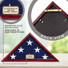 img 2 attached to Mahogany SmartChoice Flag Case for American Veteran Burial Flag - 5x9 Feet