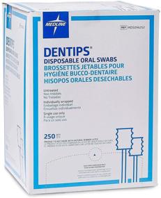 img 3 attached to Dentips Oral Swabsticks by Medline MDS096202 - White, 250 Count: Top-Quality Oral Care Product