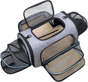 img 4 attached to Siivton 4 Sides Expandable Pet Carrier: Airline Approved Soft-Sided 🐾 Bag for Cats, Dogs, and Small Animals with Fleece Pad Included