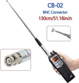 img 2 attached to ABBREE ABBREE 27Mhz BNC Retractable Telescopic 9 17 51 Inch Antenna Compatible With Cobra Midland Uniden Maxon President Anytone Handheld Portable CB Radio