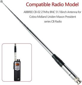 img 1 attached to ABBREE ABBREE 27Mhz BNC Retractable Telescopic 9 17 51 Inch Antenna Compatible With Cobra Midland Uniden Maxon President Anytone Handheld Portable CB Radio