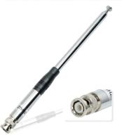 abbree abbree 27mhz bnc retractable telescopic 9 17 51 inch antenna compatible with cobra midland uniden maxon president anytone handheld portable cb radio logo