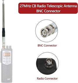 img 3 attached to ABBREE ABBREE 27Mhz BNC Retractable Telescopic 9 17 51 Inch Antenna Compatible With Cobra Midland Uniden Maxon President Anytone Handheld Portable CB Radio