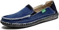 👞 men's canvas outdoor sneakers loafers for walking - slip-ons and loafers shoes logo