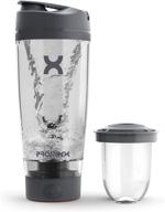 💪 revolutionize your protein shake routine with promixx pro shaker bottle: rechargeable & powerful, with supplement storage - bpa free, 20oz cup (graphite gray) logo