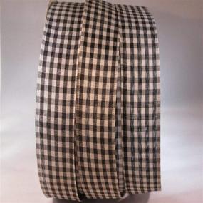 img 1 attached to Black White Gingham Polyester Ribbon