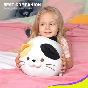 img 1 attached to 🧸 Adorable Kids' Home Store: Fluffy and Chubby Stuffed Animals for Kids' Bedding