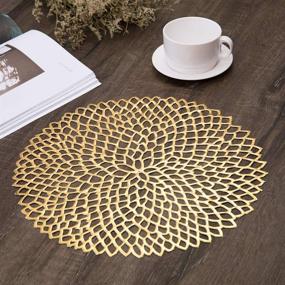 img 2 attached to 🍽️ Metallic BRKURLEG Pack: Stunning Placemats for Exquisite Centerpieces - Food Service Equipment & Supplies