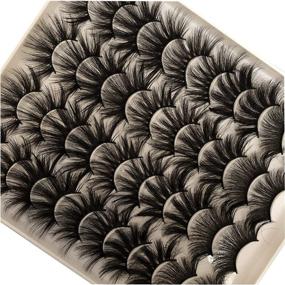 img 2 attached to Gmagictobo 6D Dramatic Big Eyelashes: 20 Pairs of 25mm Mink Lashes for Fluffy, Long, and Volume-Enhanced Wispy Eye Look - 5 Styles Multipack